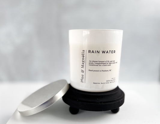 Rain Water scented 100% soy wax candle